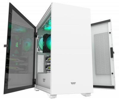 Корпус ПК без БП DarkFlash DLX22 White <EATX, 2x3.5, 1xUSB 3.0, 1xUSB2.0, 1xType C, Audio>