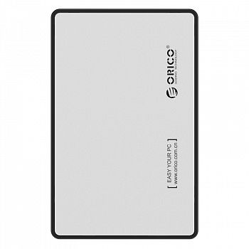 Внешний корпус HDD 2.5" ORICO 2588US3-V1-SV-EP <USB3.0, SATA III, Cable 60cm, до 2ТБ, SILVER>