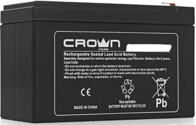 Аккумуляторные батареи для ИБП CROWN <12В/9АH>