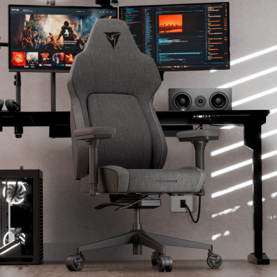 Игровое кресло ThunderX3 CORE Smart-Loft Dark Grey <Ткань, подлокотник 3D, газлифт 4>