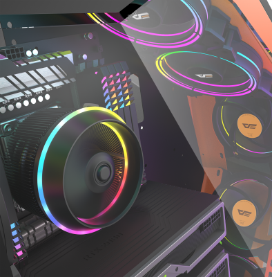 Корпус ПК без БП DarkFlash Knight K1 <ATX, 2x3.5, 1xUSB 3.0, 2xUSB2.0, Audio, 572*210*560mm>