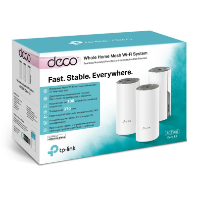 Домашняя Mesh Wi-Fi система AC1200 Tp-Link Deco E4(3-pack)