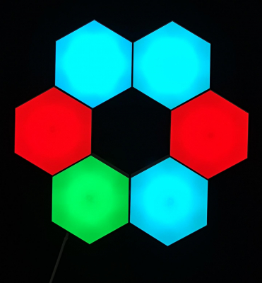 Набор декоративных LED панелей Hexagon Light 6 шт. (управление со смартфона)