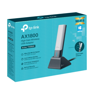 Сетевой адаптер беспроводной USB высокого усиления AX1800 Tp-Link Archer TX20UH