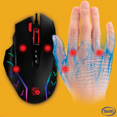 Мышь игровая Bloody J95-Activated BLACK Оптическая USB 5000 cpi