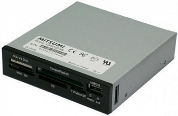 Устройство чтения карт памяти Writer, All in 1, Instead of Floppy 3,5", USB 2.0, Black