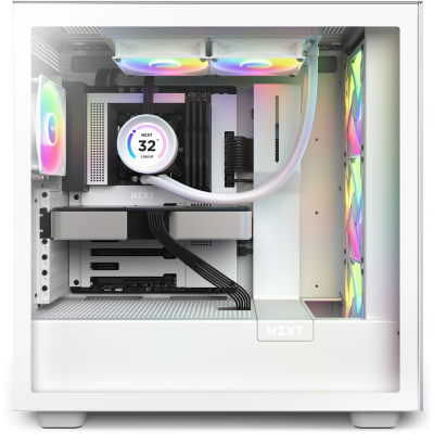 Жидкостная система охлаждения NZXT Kraken Elite 240 RGB <2x120mm RGB, 2.36” LCD Display, GIF, white>