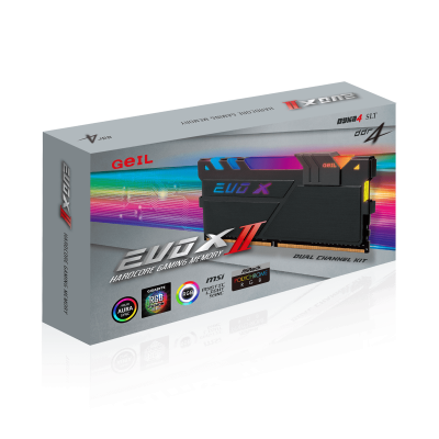 Оперативная память 16GB GEIL 3200MHz DDR4 PC4-25600 EVO X II Black RGB GEXSB416GB3200C16BSC