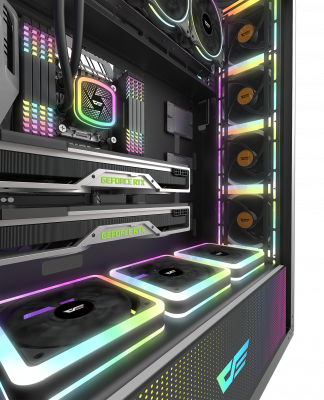 Корпус ПК без БП DarkFlash DF800 <EATX, 9x3.5, 7x2.5, 2xUSB 3.0, 2xUSB2.0, Audio, 552*271*771mm>