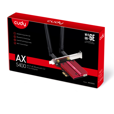 Сетевой адаптер беспроводной PCIe CUDY WE3000S <AX5400 Wi-Fi 6E PCI Express Adapter>