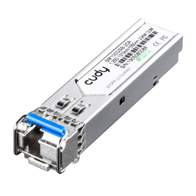 Оптический трансивер GbE SFP WDM CUDY SM100GSB-20A <1.25Gbs, SM, Bi-di, 1310Tx/1550Rx FP 20km>