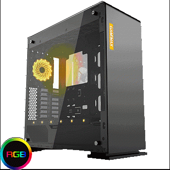 Корпус ПК без БП GameMax M(9)909 Vega Black Temp Glass <ATX, 1х120mmRGB,5x3,5, 4x2,5, HD210x516x491>