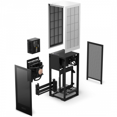 Корпус  NZXT H1 V2 ( СЖО, БП 750W GOLD, Gen4 riser, fan controller) Белый