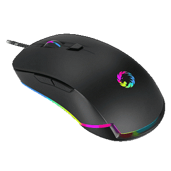 Мышь игровая GameMax MG7 + коврик <3200DPI, RGB Optical mouse, USB 2.0,  1.5 m, Pad 124x68x39 mm>