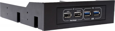 Планка в корпус 5.25" USB ПК GameMax FC01-U3 <USB2.0*2 Charge only, USB3.0*2, HDD/SSD slot>