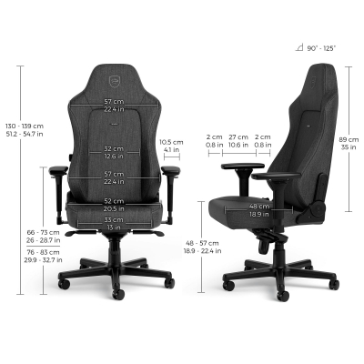 Игровое кресло Noblechairs HERO TX Gaming Chair-anthracite <Ткань, 4D-подлокотник, газлифт 4>