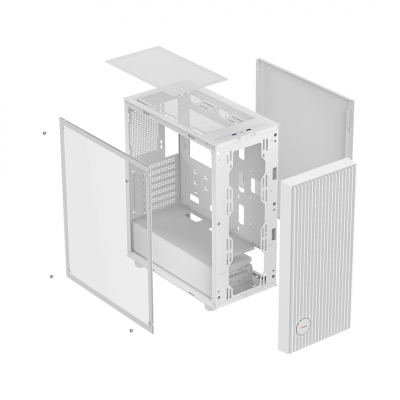 Корпус ПК без БП Ocypus Gamma C70 WH ARGB ATX/mATX/ITX 2xUSB Белый Gamma-C70-WHG400XX-GL