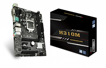 Материнская плата S-1151 Biostar H310MHG <mATX, 2xDDR4, VGA, DVI, HDMI, COM port, USB2.0x6,USB3.1x4>
