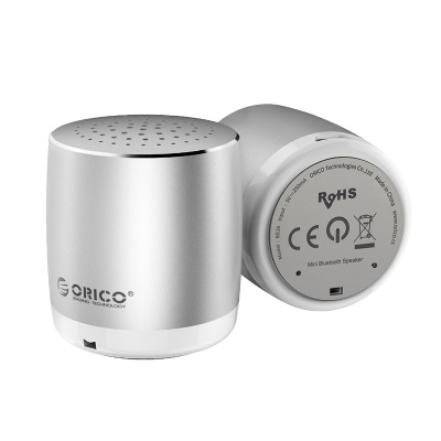 Портативный Bluetooth-динамик ORICO BS16-SV <3W, 45g, Bluetooth 4.2, 36*36*40mm>