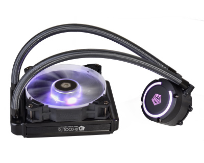 Жидкостная система охлаждения ID-Cooling Auraflow 120 <LED RGB, Intel,  AMD, FAN120, TDP150W>