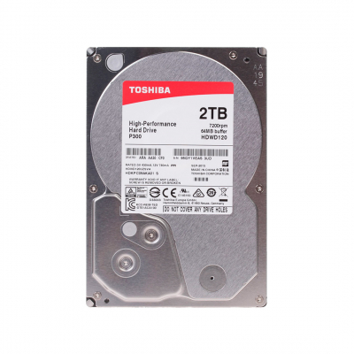 Жесткий диск HDD 2Tb Toshiba Р300 V2<SATA-III, 7200rpm, 3.5", 6.0 Gb/s, 64Mb cache (HDWD120UZSVA)> Жесткий диск HDD 2Tb Toshiba Р300 V2<SATA-III, 7200rpm, 3.5", 6.0 Gb/s, 64Mb cache (HDWD120UZSVA)>