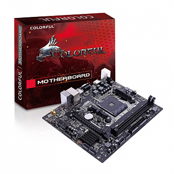 Материнская плата AM4 Colorful A320M-K PRO YV14 <2*DIMM, 1*PCIExp, VGA+HDMI, 2*USB2.0, 2*USB3.0>