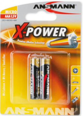Батарейка ANSMANN X-POWER-1.5V-AAA-2шт/уп