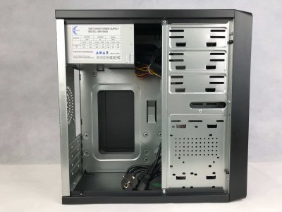 Корпус ПК с БП SMART SX-C5822 <microATX, 360*175*365mm, 0.4mm, 2xUSB, MAX450W+8mm, BLACK>