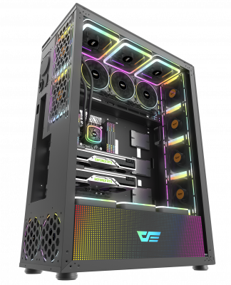Корпус ПК без БП DarkFlash DF800 <EATX, 9x3.5, 7x2.5, 2xUSB 3.0, 2xUSB2.0, Audio, 552*271*771mm>