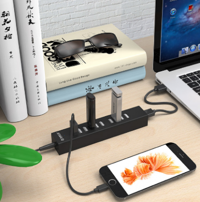 USB Хаб ORICO H1013-U2-BK <USB2.0x10, Кабель 1M, 5V2A,  BLACK>