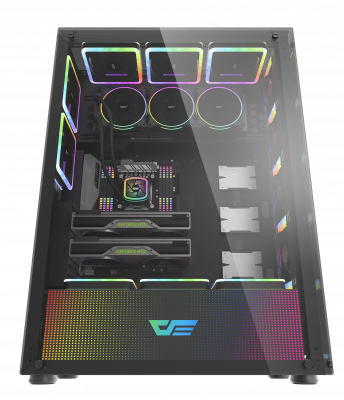 Корпус ПК без БП DarkFlash DF800 <EATX, 9x3.5, 7x2.5, 2xUSB 3.0, 2xUSB2.0, Audio, 552*271*771mm>