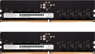 Оперативная память 32GB Kit (2x16GB) 6400MHz DDR5 Team Group ELITE PC5-51200 TED532G6400C52DC01