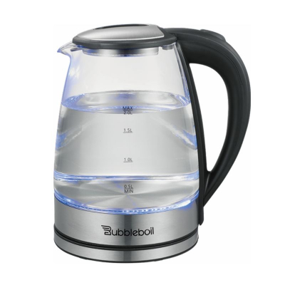 Электрочайник Bubbleboil ZY-303S <Стекло, 2L, 1500-1800 Вт, серый>