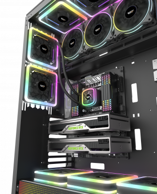 Корпус ПК без БП DarkFlash DF800 <EATX, 9x3.5, 7x2.5, 2xUSB 3.0, 2xUSB2.0, Audio, 552*271*771mm>