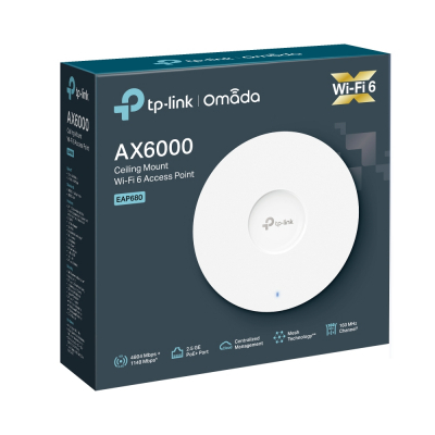 Точка доступа потолочная двухдиапазонная AX6000 mGbE TP-Link EAP680(EU)