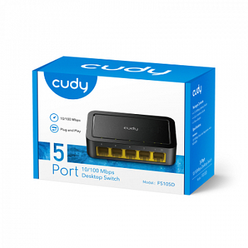 Коммутатор  5-портовый CUDY FS105D <10/100 Mbps>