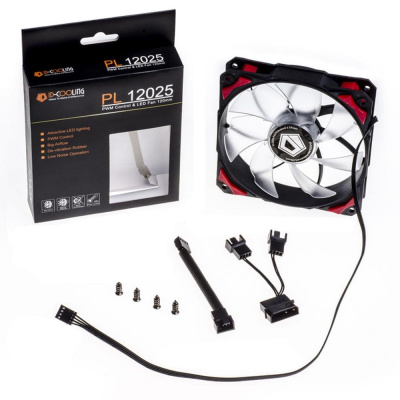 Вентилятор для корпуса ID-Cooling PL-12025-R RED LED Вентилятор для корпуса ID-Cooling PL-12025-R RED LED