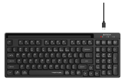 Клавиатура беспроводная A4tech Fstyler FBX70C BLACK <USB 2.4GHz, BT, ACC, BLACK>