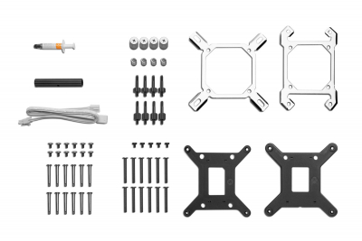Жидкостная система охлаждения EKWB EK-NUCLEUS AIO CR240 LUX D-RGB – White, 2x120mm Socket Intel/AMD