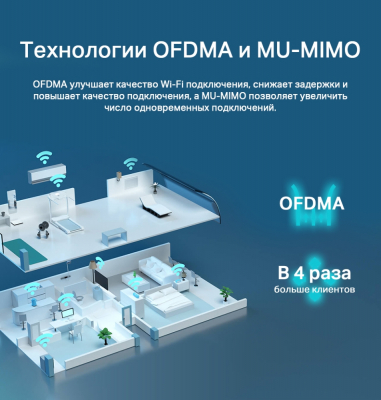 Маршрутизатор беспроводной AX3000 GbE Tp-Link Archer AX58 Wi-Fi 6