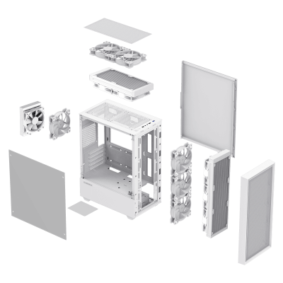 Корпус ПК без БП GameMax STORM WH <MATX, 1x120FAN>
