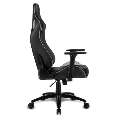 Игровое кресло Sharkoon Elbrus 2 Black/Gray <Синтетическая кожа, Газлифт 4, подлокотник 3D> Игровое кресло Sharkoon Elbrus 2 Black/Gray <Синтетическая кожа, Газлифт 4, подлокотник 3D>