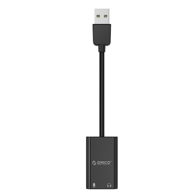 Звуковая карта внешняя USB ORICO SKT2-BK-BP <USB 2.0, 3.5mm microphone,10cm, 26*43*12mm>