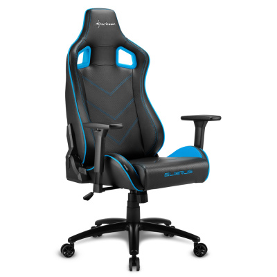 Игровое кресло Sharkoon Elbrus 2 Black/Blue <Синтетическая кожа, Газлифт 4, подлокотник 3D> Игровое кресло Sharkoon Elbrus 2 Black/Blue <Синтетическая кожа, Газлифт 4, подлокотник 3D>