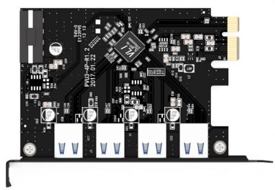 Карта расширения USB PCI-E ORICO PVU3-4P-V1 <USB3.0 Тип-A * 4, PCI-E, BLACK> Карта расширения USB PCI-E ORICO PVU3-4P-V1 <USB3.0 Тип-A * 4, PCI-E, BLACK>