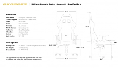 Игровое кресло DXRacer Formula R-Water-Resistant Fabric-Cyan & Black-L GC/LFR23FBCFBB/CN