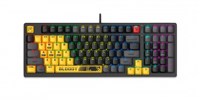 Клавиатура игровая Bloody S98-Lime <USB, механическая, 1,8м>