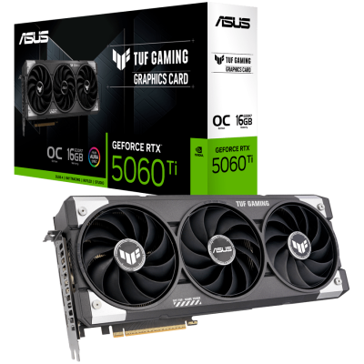 Видеокарта ASUS RTX 5060 Ti 16GB TUF-RTX5060TI-O16G-GAMING (GDDR7, 128-bit, HDMI, 3xDP)
