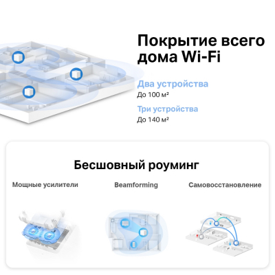 Домашняя Mesh Wi-Fi система AC1200 Mercusys Halo H30 (3-pack)