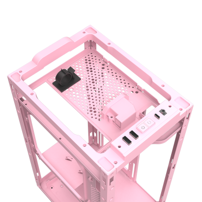 Корпус ПК без БП DarkFlash DLH21 PINK <ITX, 1x3.5, 2xUSB 3.0, 1xType C, 238.8*175*412mm >
